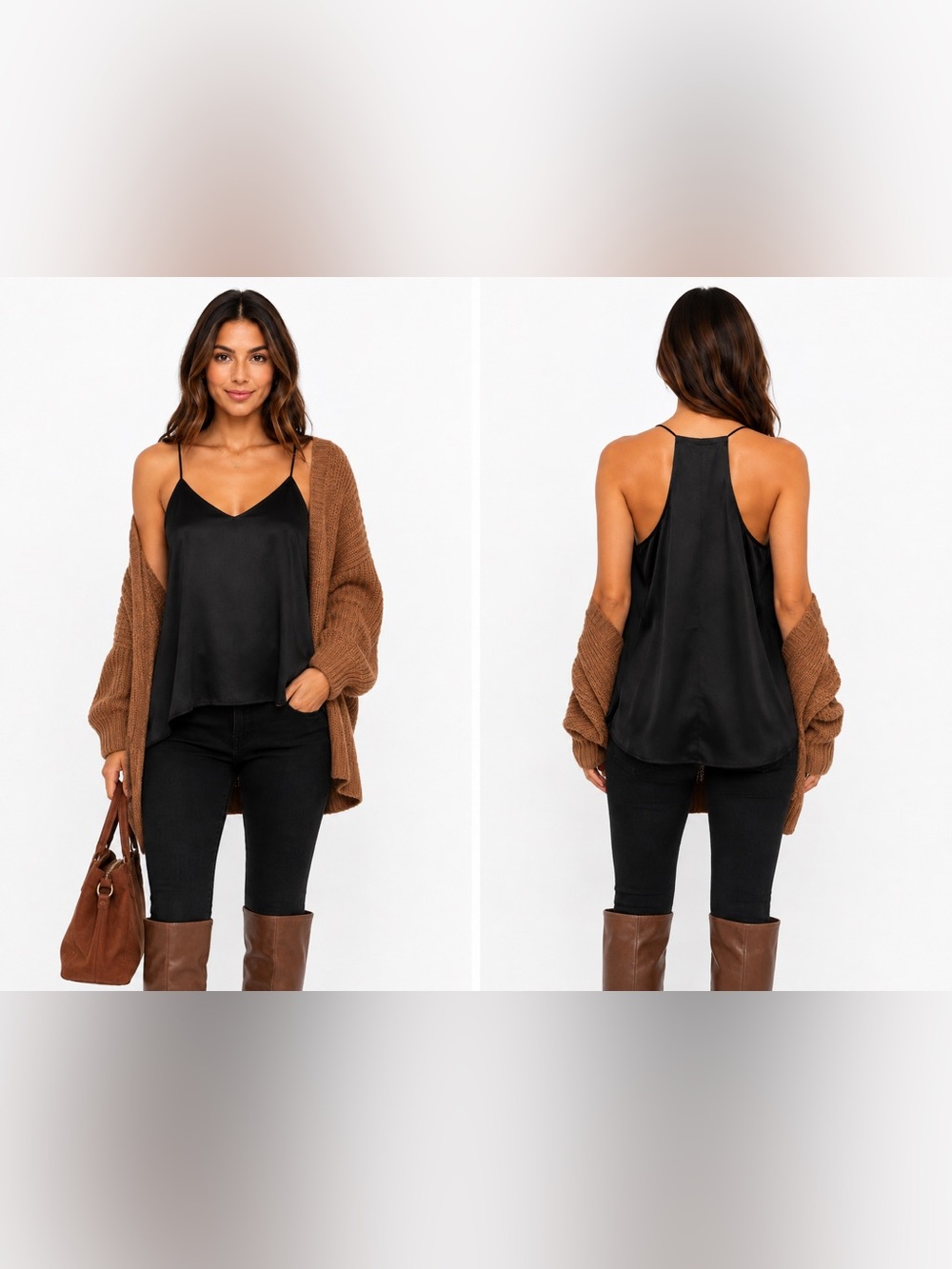 Poshmark Title

Express Barcelona Cami Black Blouse Satin Halter Size M